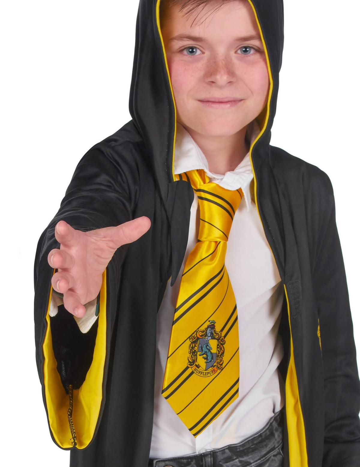 Krupni plan kravate klasičnog kostima Poufsouffle Harry Potter za dijete