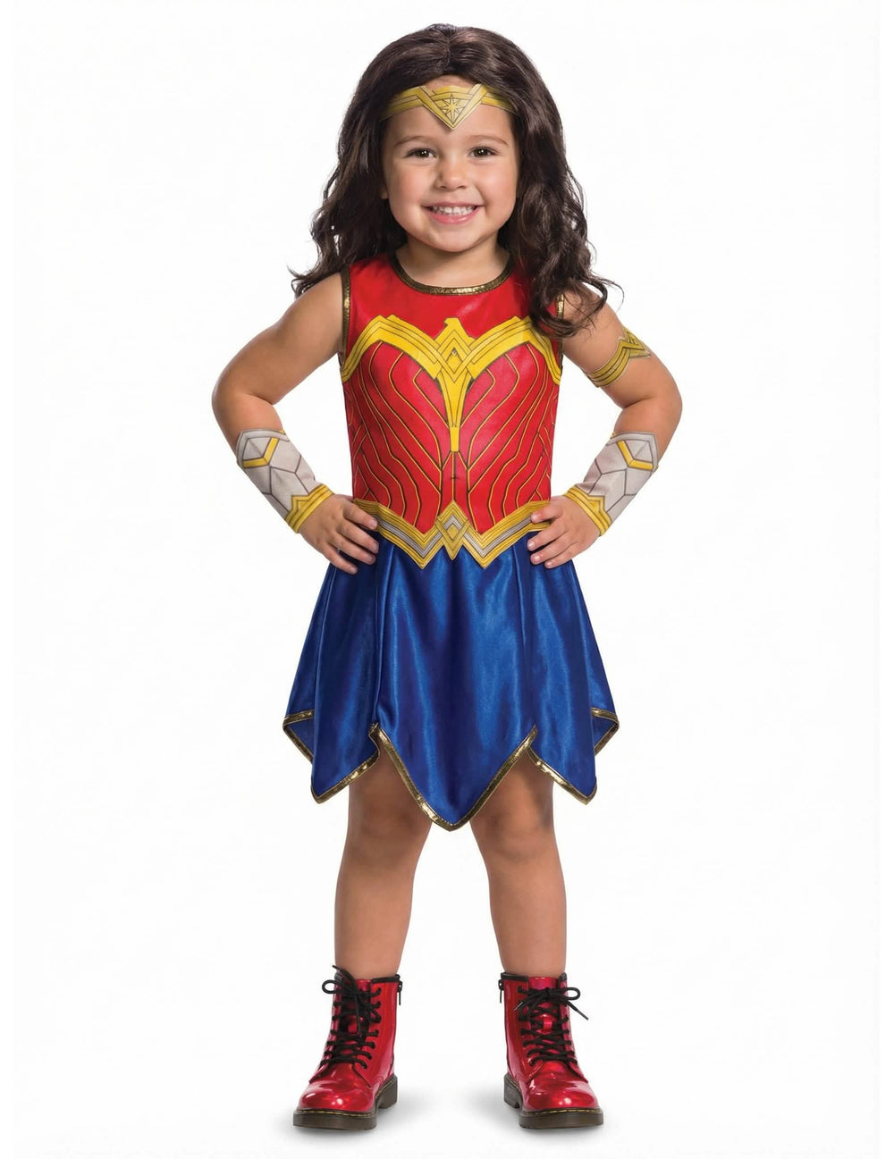 Prednji pogled na klasični kostim Wonder Woman Justice League™ za djevojčica