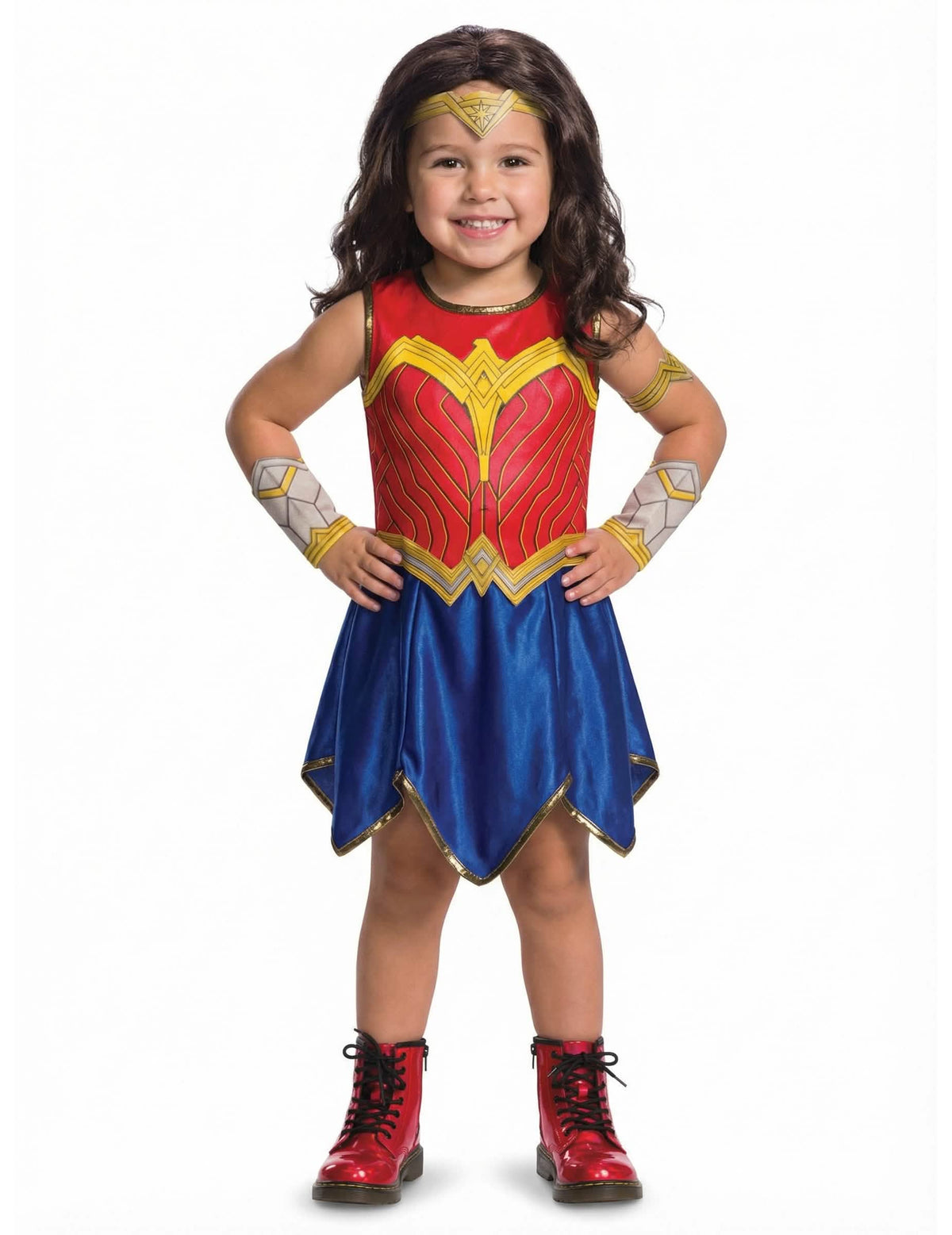 Prednji pogled na klasični kostim Wonder Woman Justice League™ za djevojčica