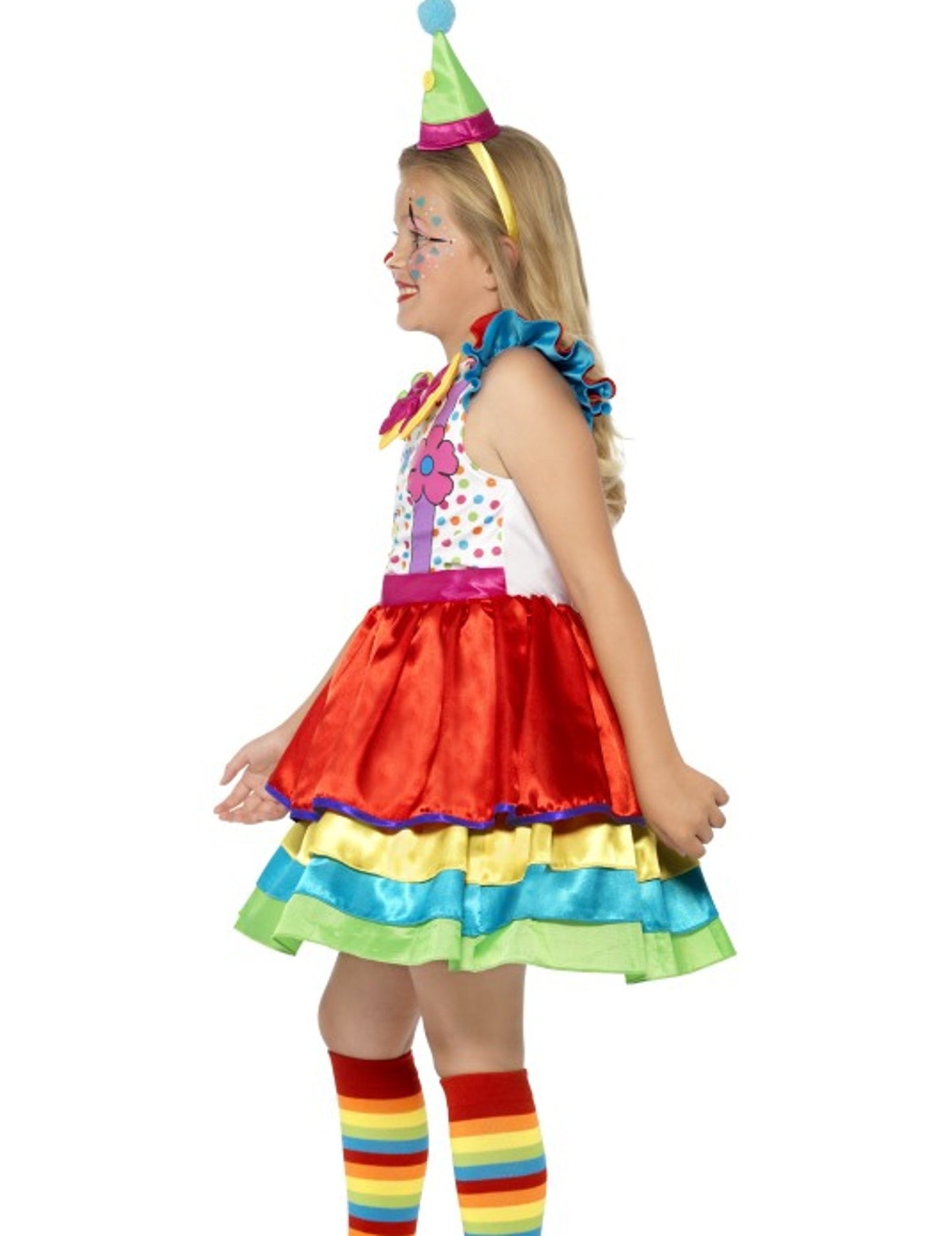 Višebojna djevojka kostim clown djevojka
