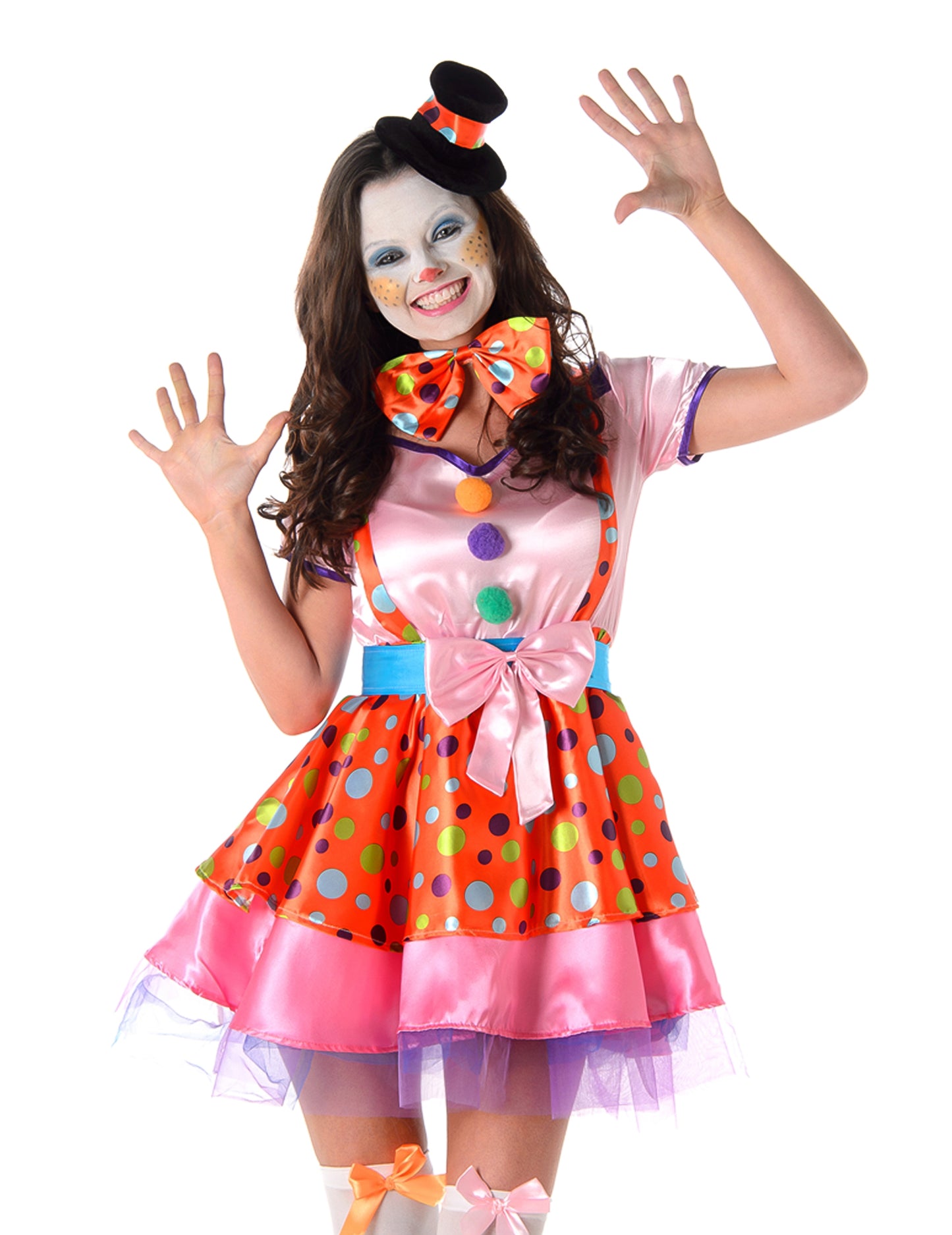 Ženski šareni kostim graška klauna