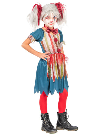 Halloween djevojčica obojena kokoš Klauna prerušava se