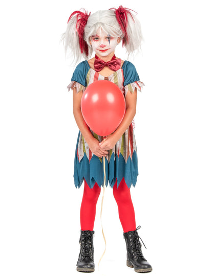 Halloween djevojčica obojena kokoš Klauna prerušava se