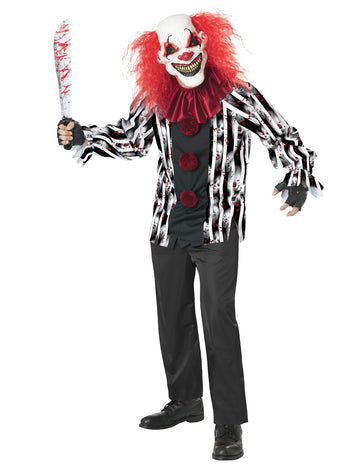 Ludi kostim klauna s luksuznom maskom za odrasle