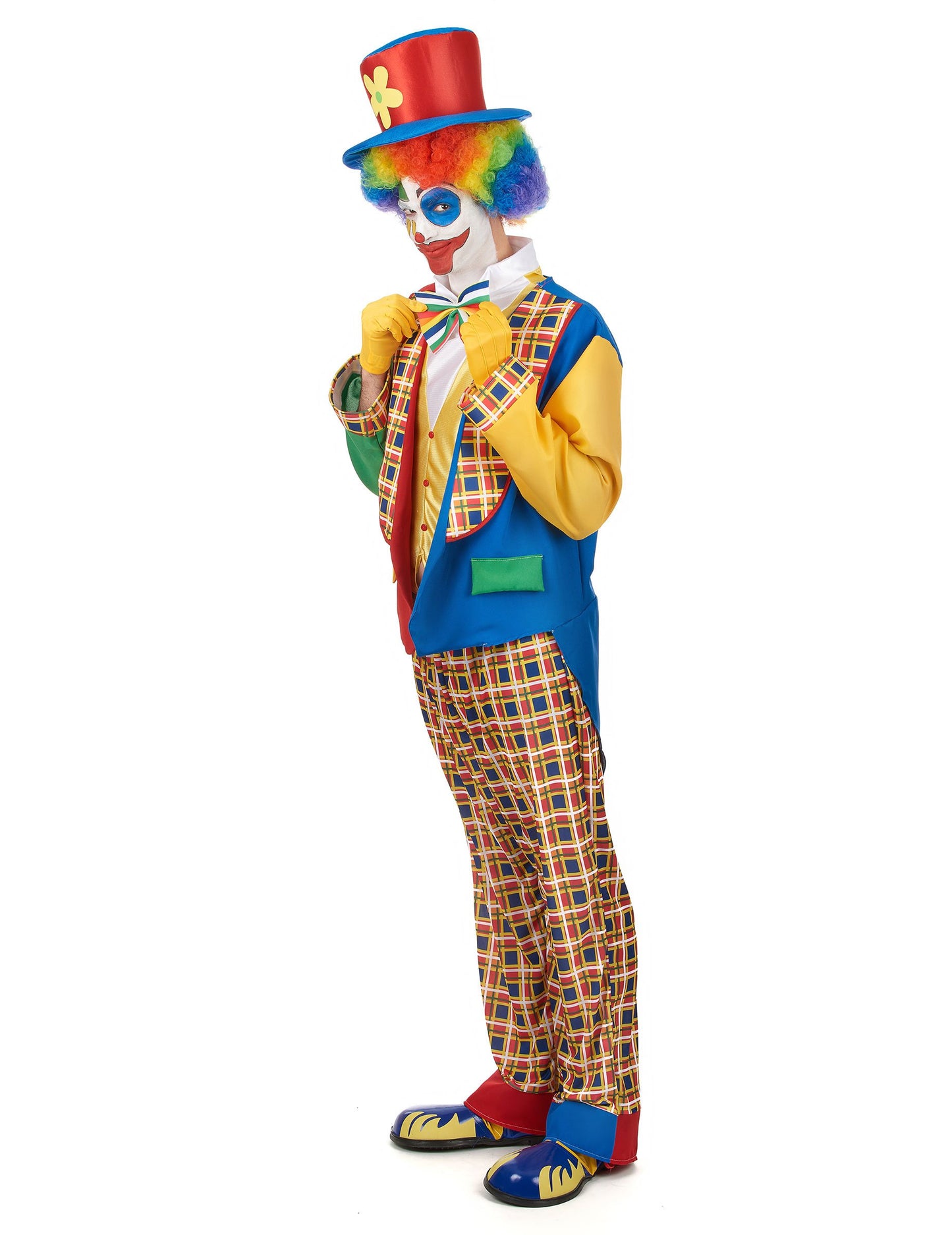 Muški cirkuski klaun prerušen