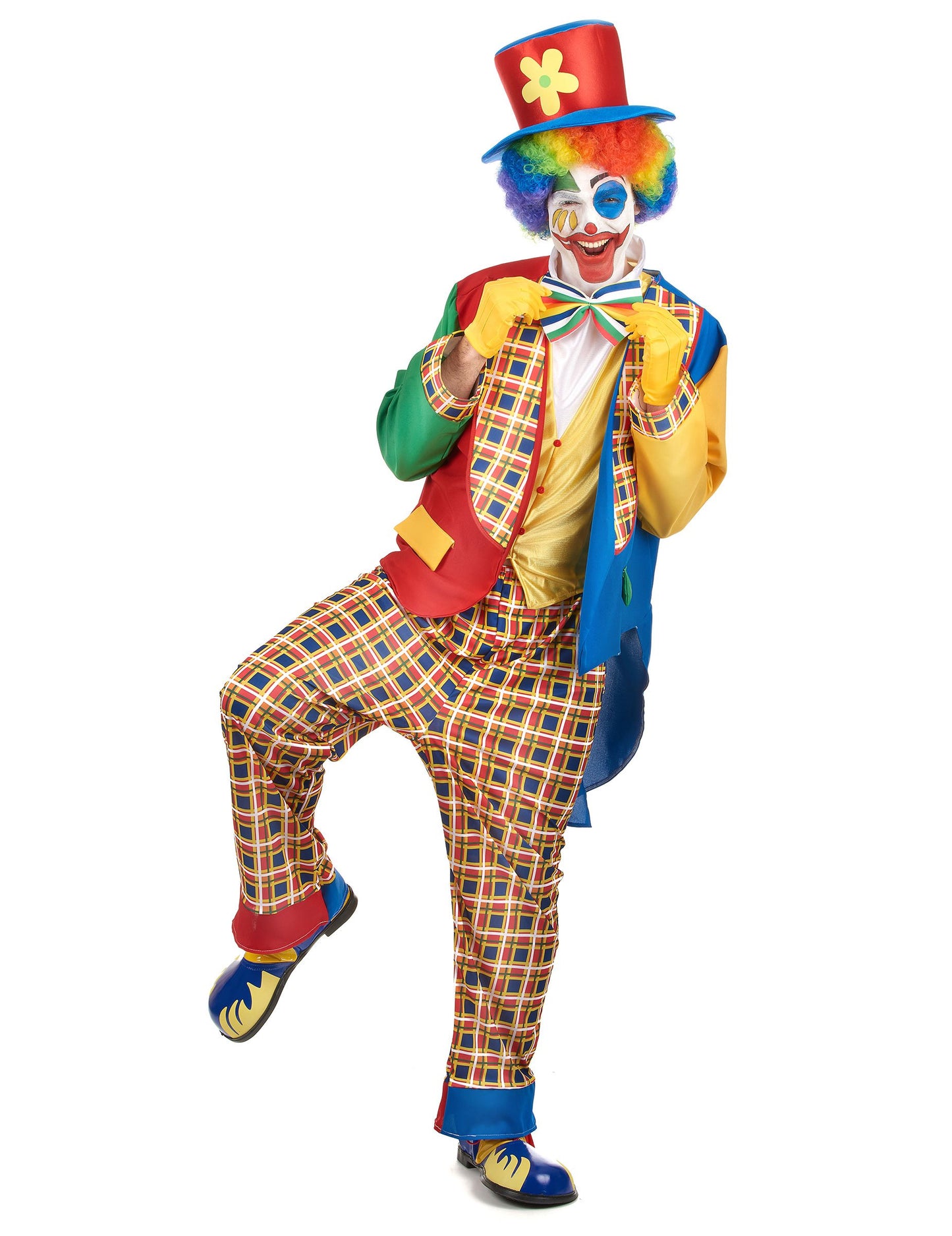 Muški cirkuski klaun prerušen