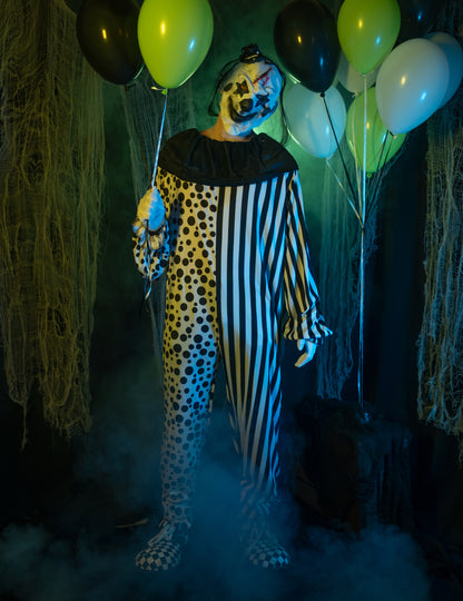 Odrasli crno -bijeli monstruozni kostim klauna