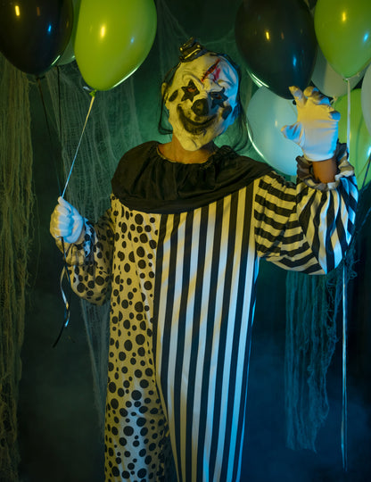 Odrasli crno -bijeli monstruozni kostim klauna