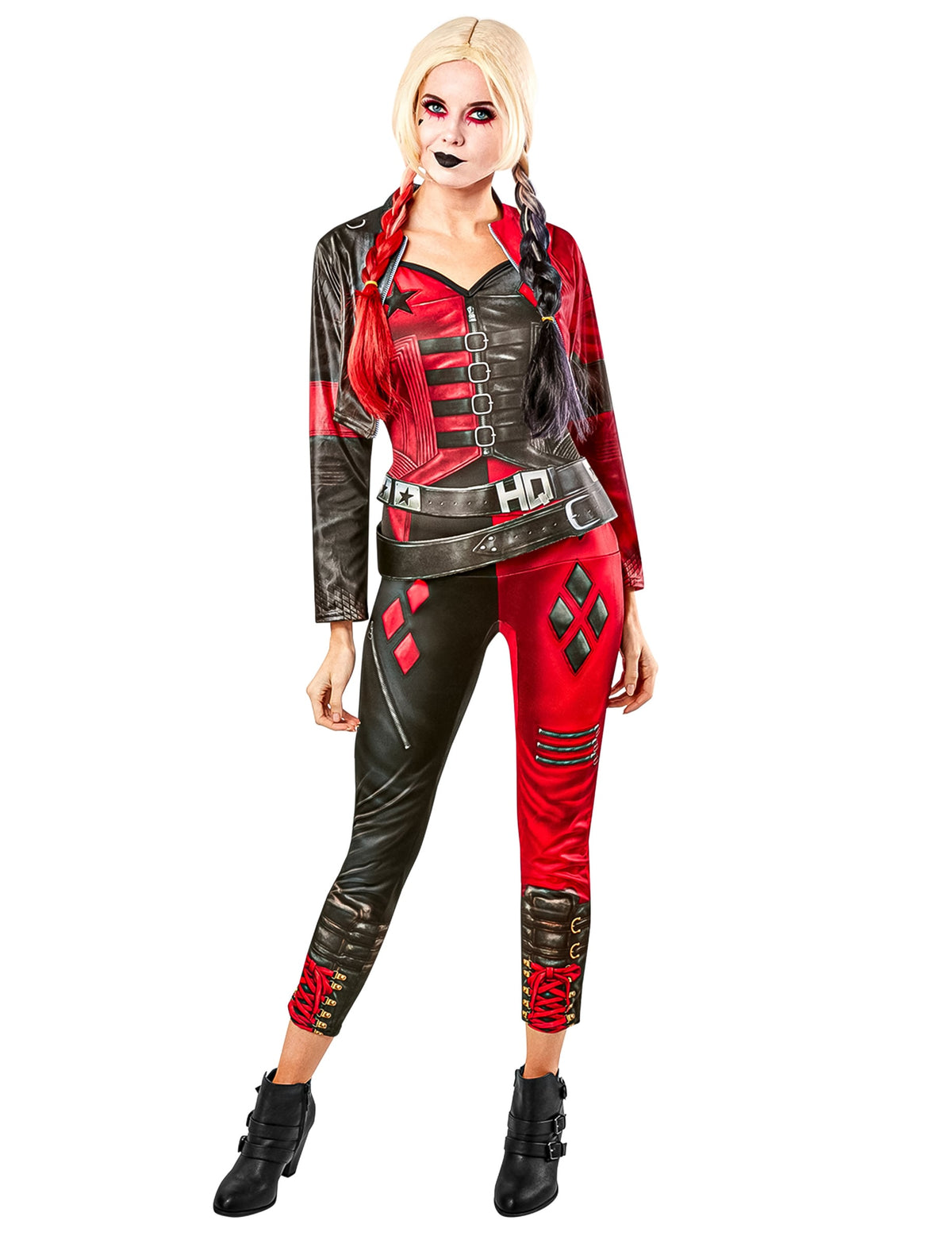 Déguisement combinaison Harley Quinn Suicide Squad 2 pour femme rouge et noir