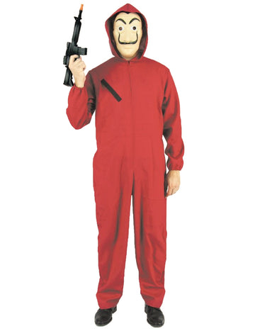 Kostim crveni kombinezon lopova za odrasle 
