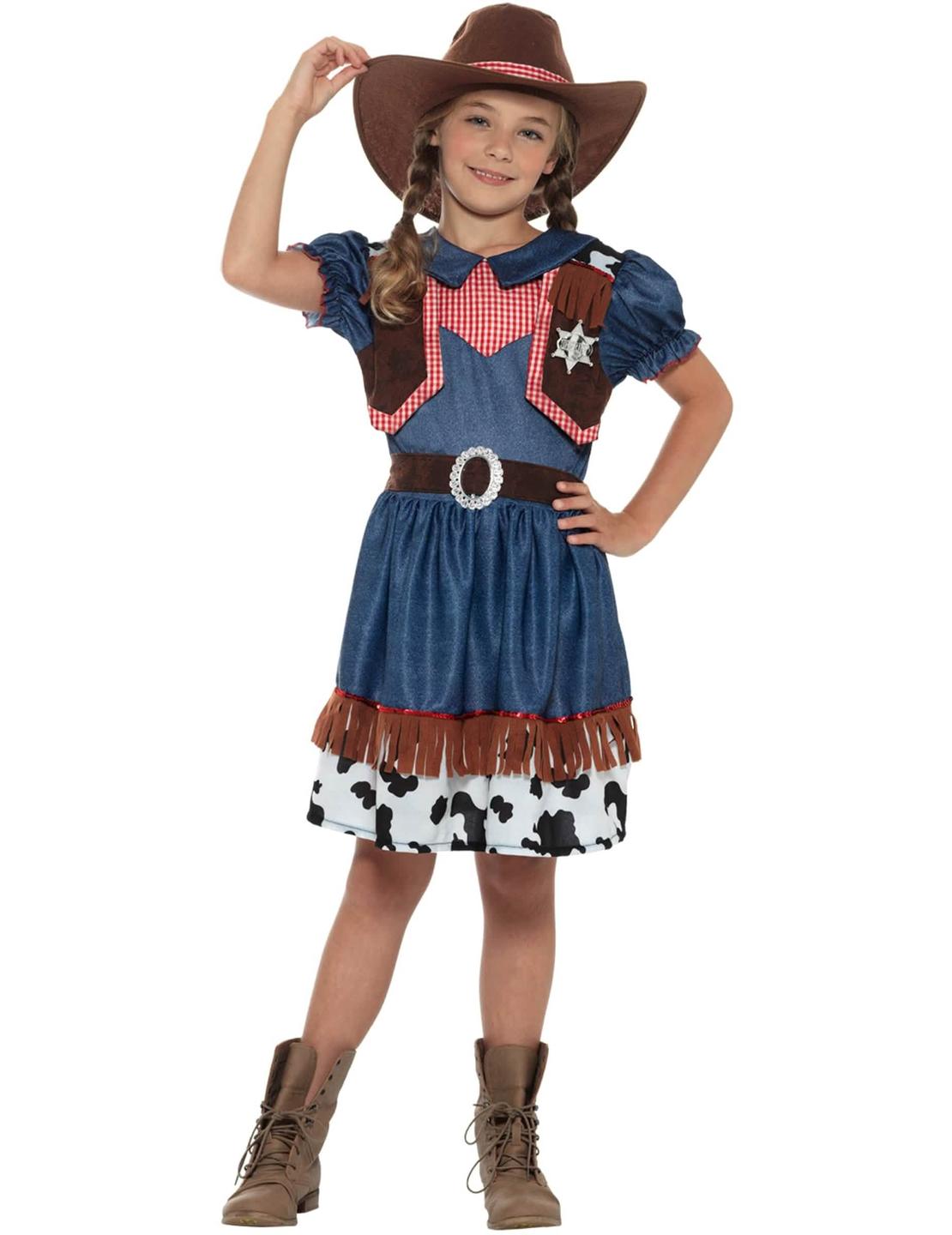 Pogled sprijeda na teksaški cowgirl kostim za djevojčica