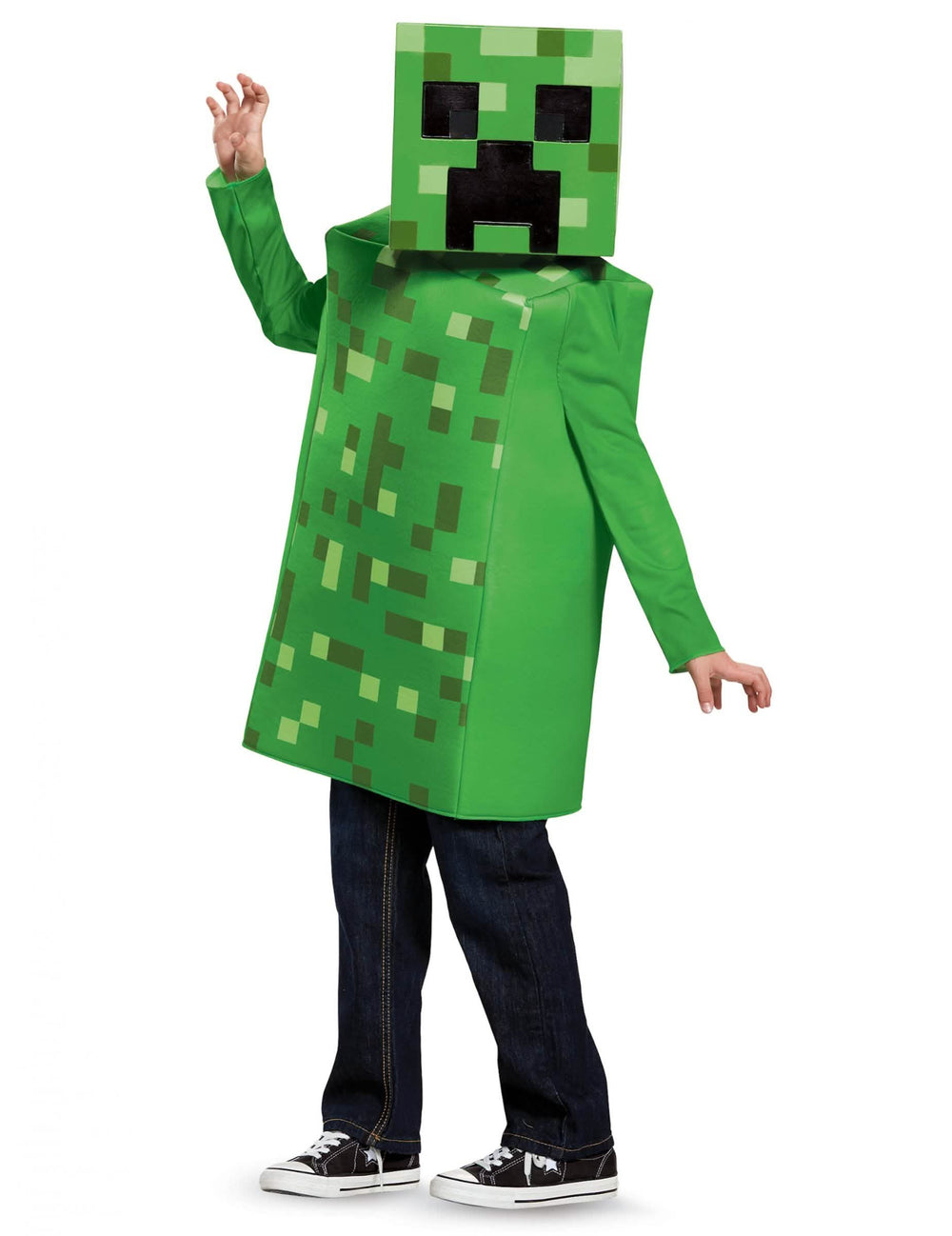 Stražnji prikaz kostima Creeper Minecraft za dijete