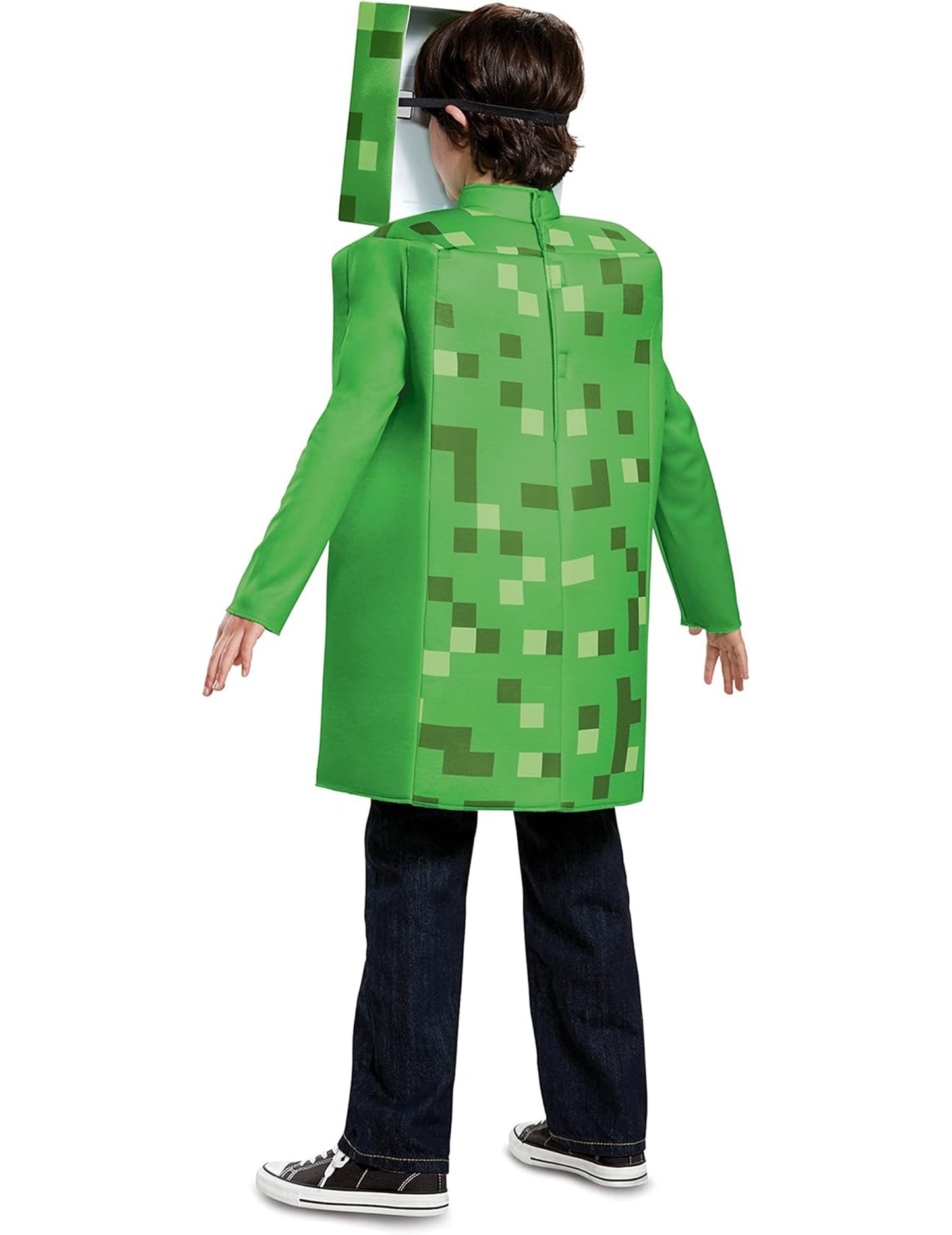Vue de dos du déguisement Creeper Minecraft pour enfant
