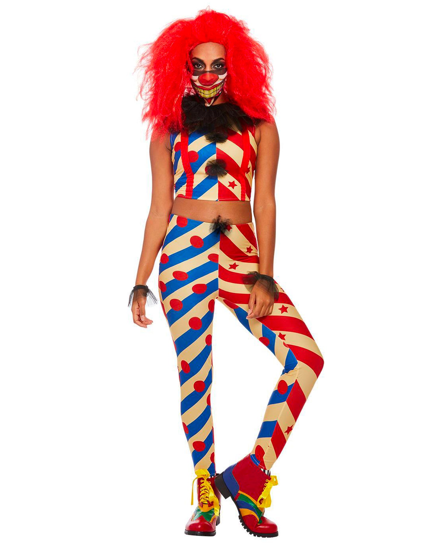 Jezivi clown bicolor žena spajanje