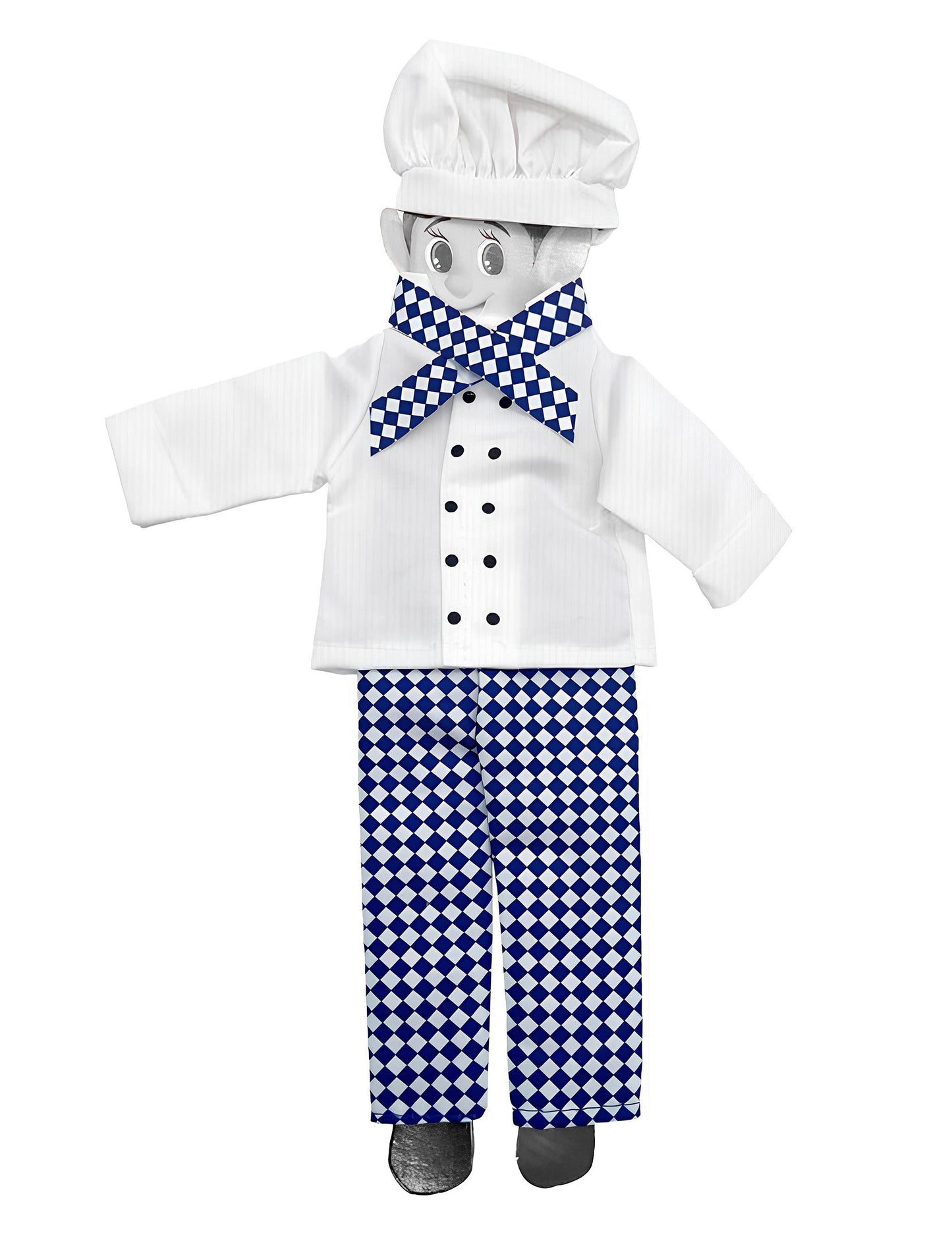 Kostim kuhara od 4 dijela za nestašnu lutku vilenjaka