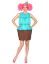 Déguisement de cupcake pour femme turquoise et marron