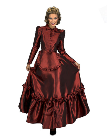 Kostim dama sa Zapada u grimiznom za žene 