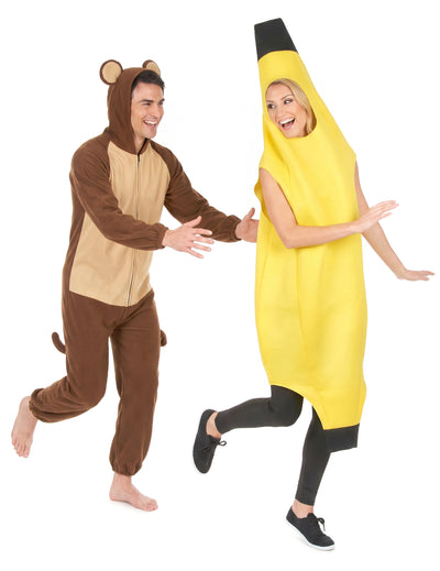 Kostim za par: odrasla banana i majmun