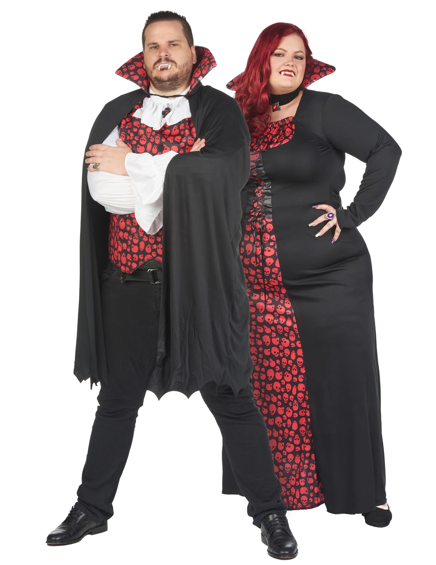 Déguisement de couple grande taille vampire halloween adulte