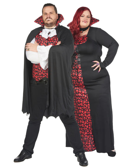 Déguisement de couple grande taille vampire halloween adulte