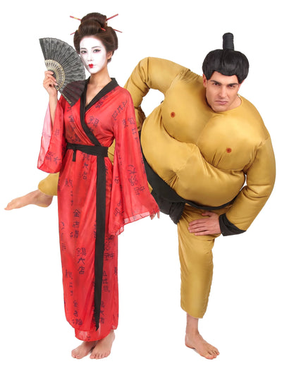 Kostim za par, sumo i gejša, za odrasle