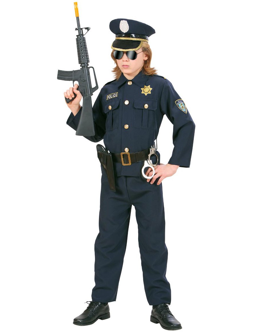 Mornarički dječak plavi policijski kostim