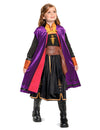 Déguisement deluxe Anna La reine des neiges pour fille violet et noir avec cape