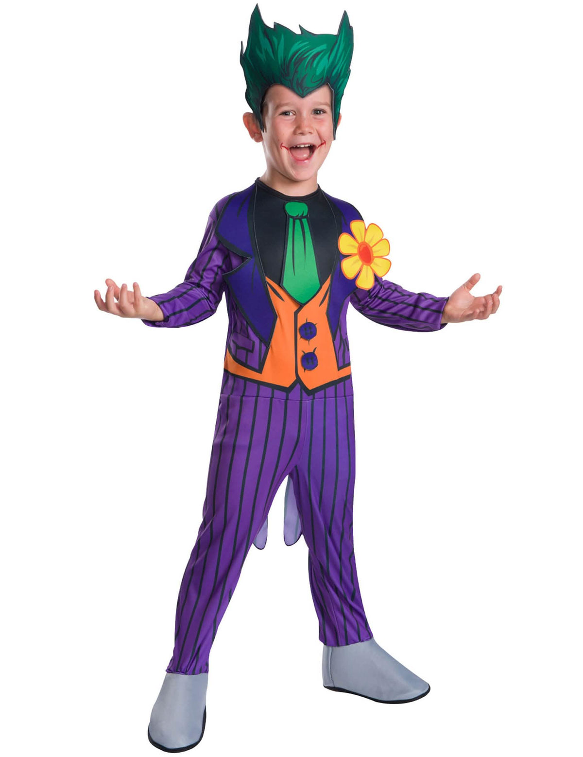 Luksuzni kostim Joker™ za dječak ljubičasta i zelena s kapom