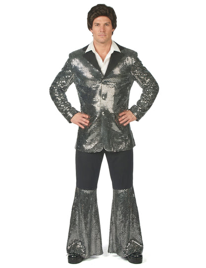 Luksuzni srebrni disko kostim za muškarce