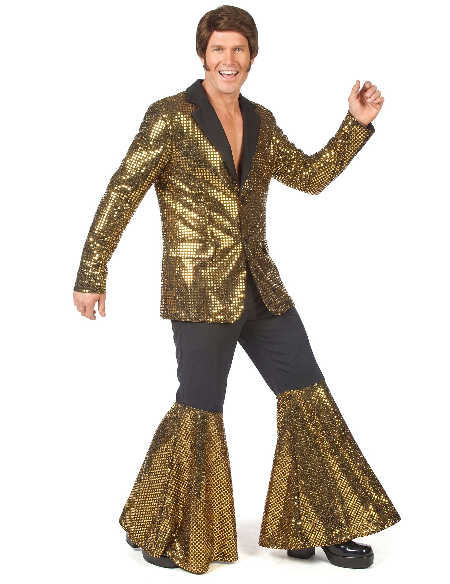 Déguisement disco or homme haut de gamme