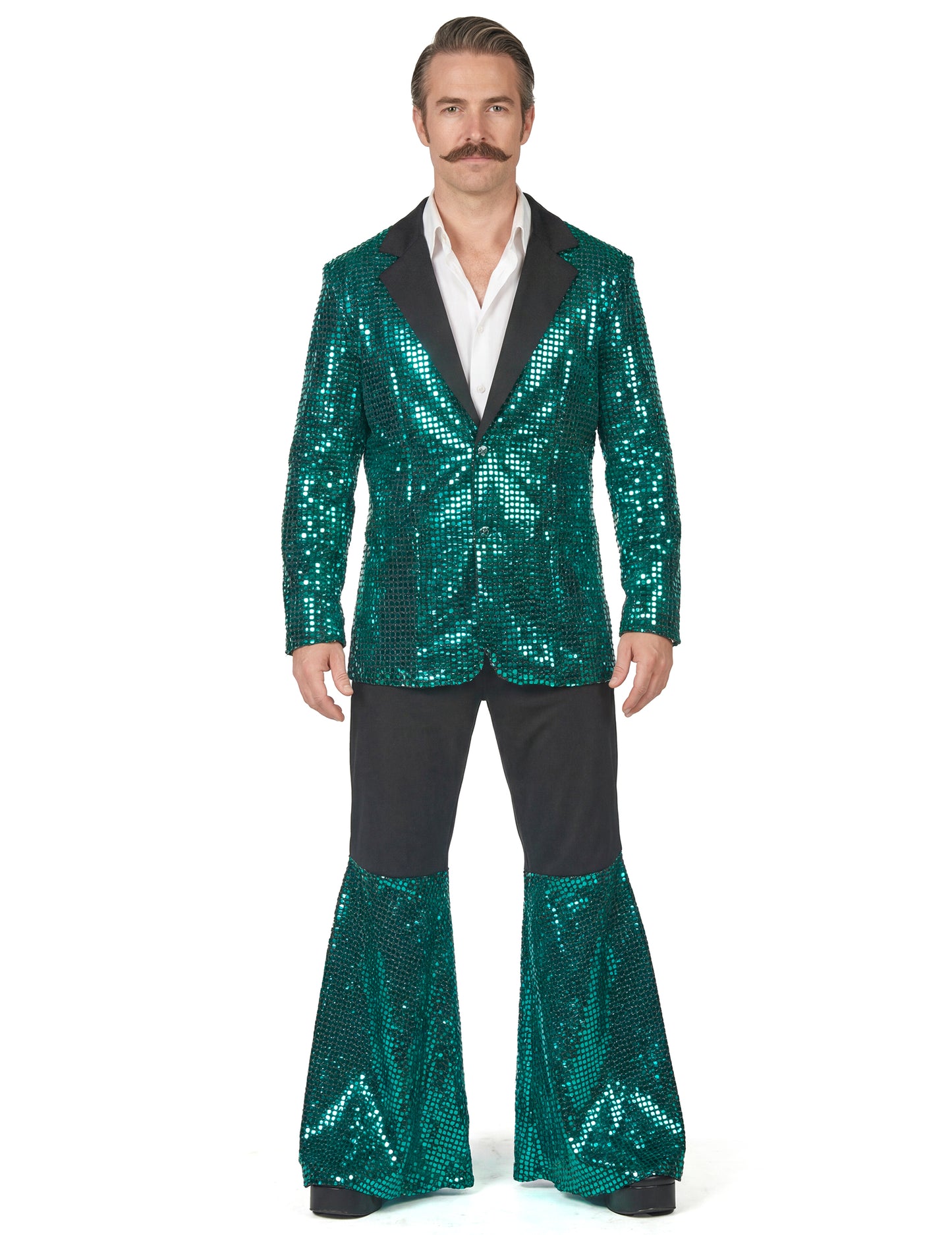 Déguisement disco turquoise homme haut de gamme