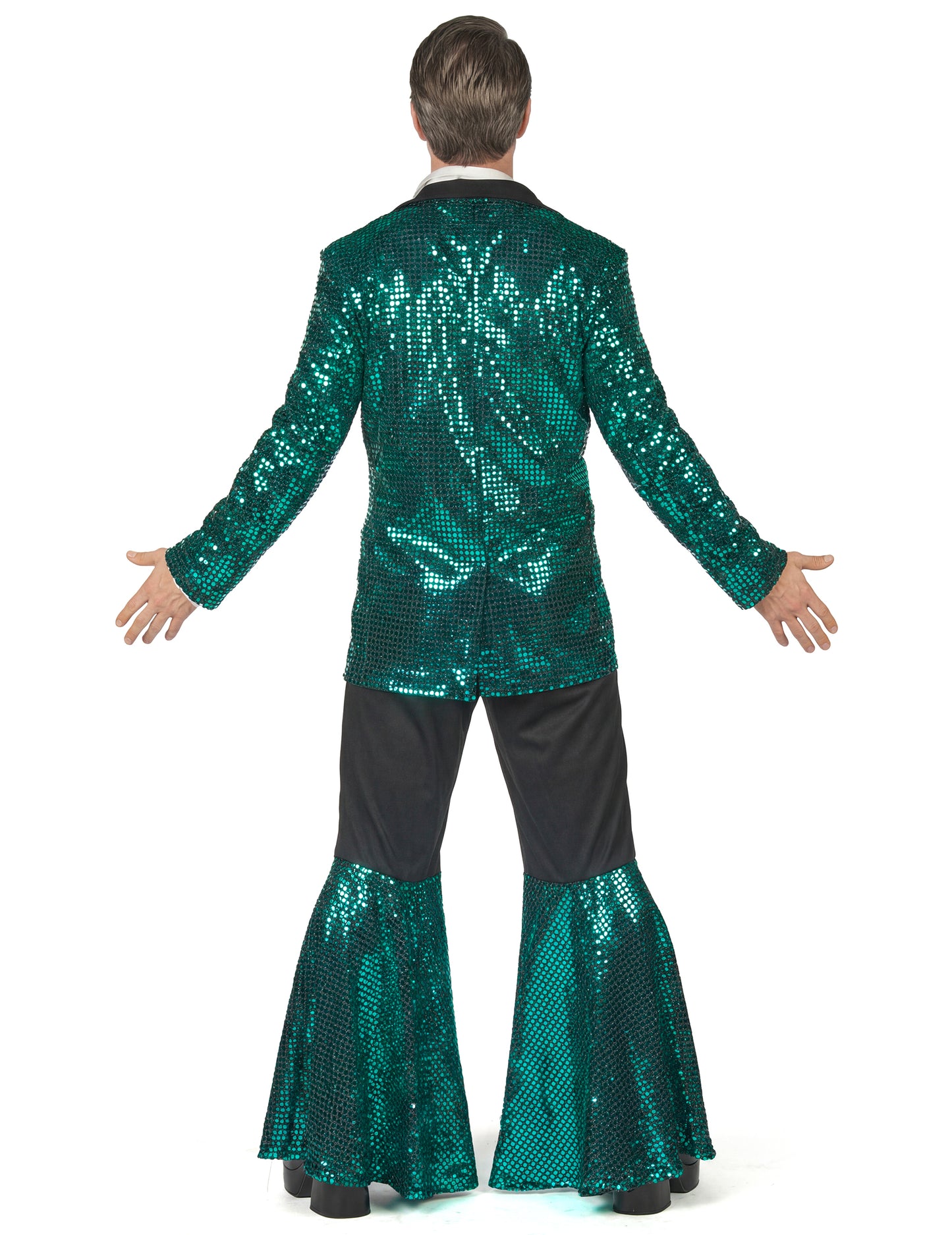 Déguisement disco turquoise homme haut de gamme