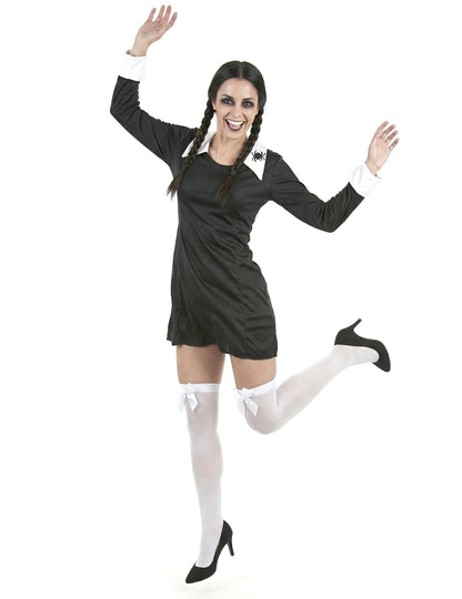 Mise en situation du déguisement d'écolière Halloween pour femme
