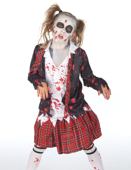 Halloween zombi učenica prerušava se