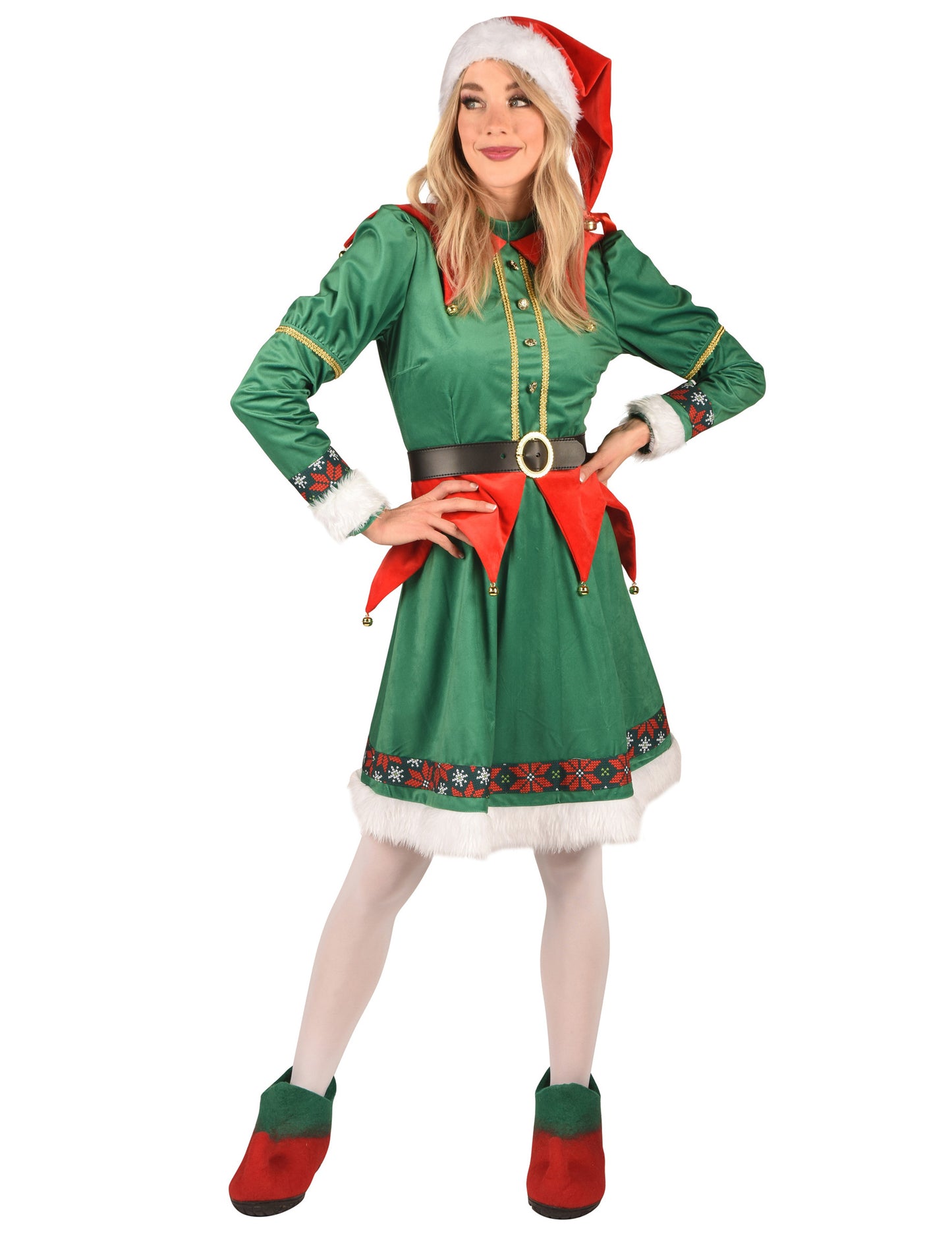 Luksuzni božićni kostim vilenjaka za žene