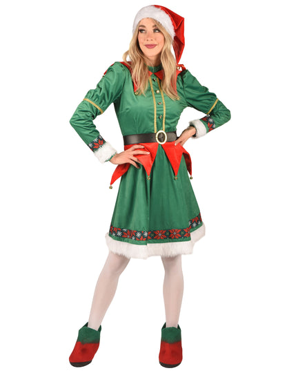 Luksuzni božićni kostim vilenjaka za žene
