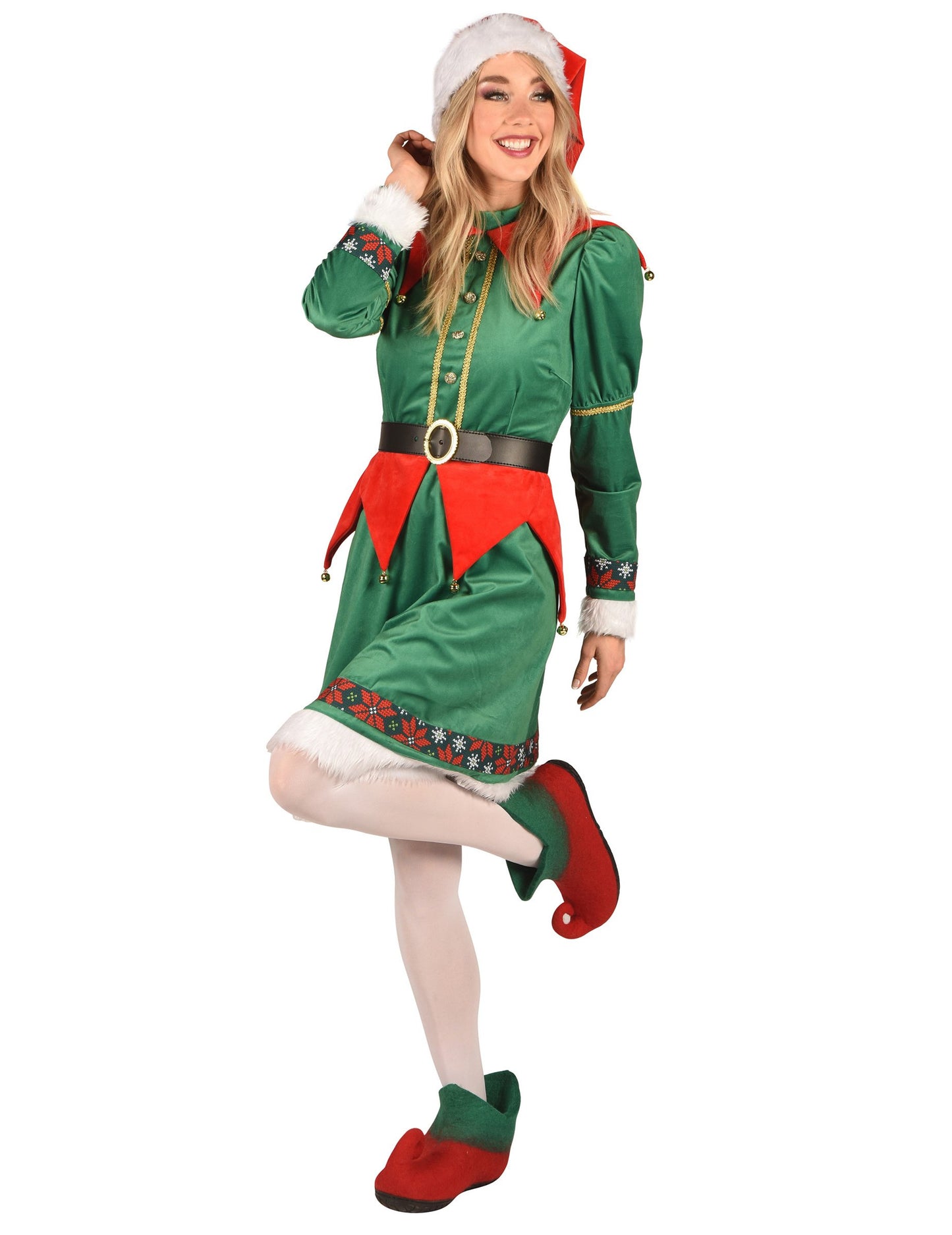 Luksuzni božićni kostim vilenjaka za žene