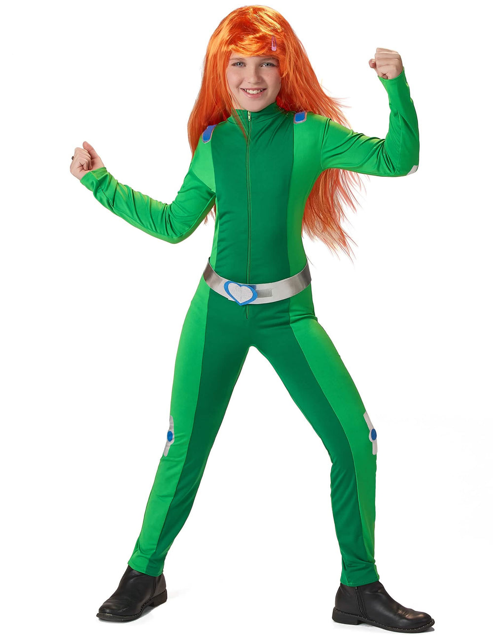 Kostim Totally Spies Sam za djevojčica zelena s pojas srebrnim srcem