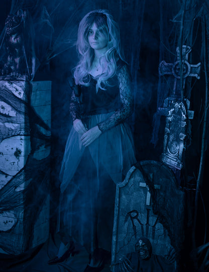 Crni oženjen duh prerušena žena Noć vještica