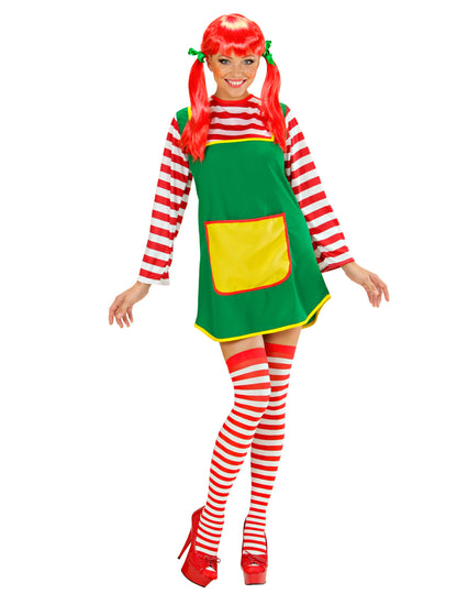 Odrasla crvenokosa djevojka kostim