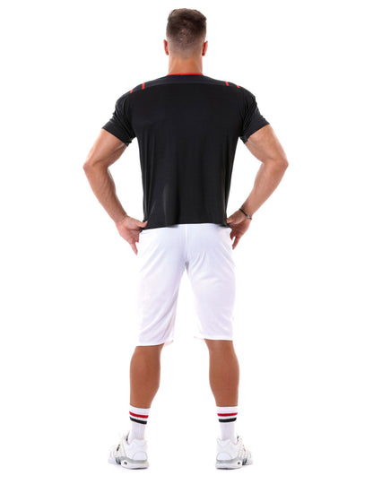 Kostim američkog nogometaša crno -bijeli čovjek