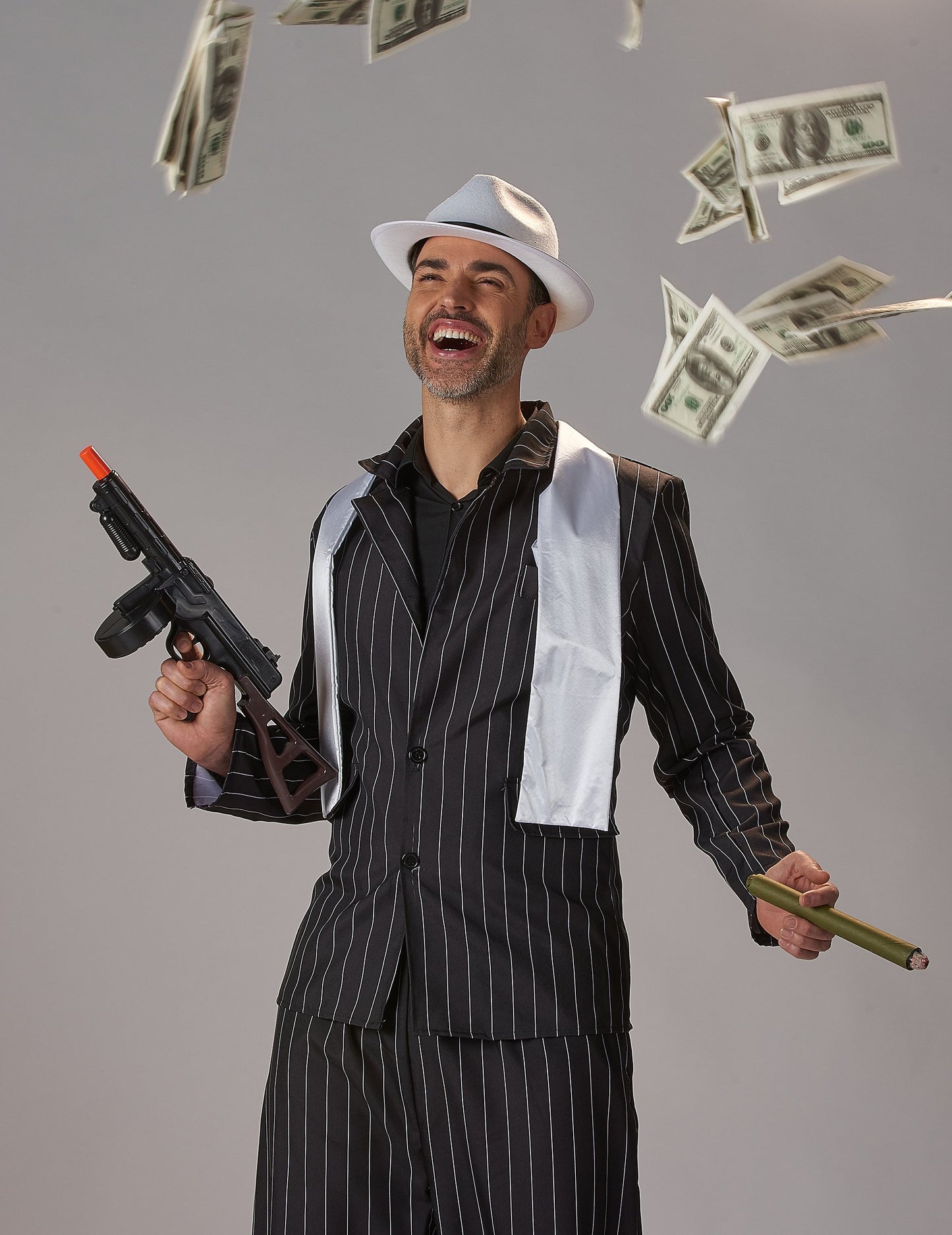 Muški crni gangsterski kostim