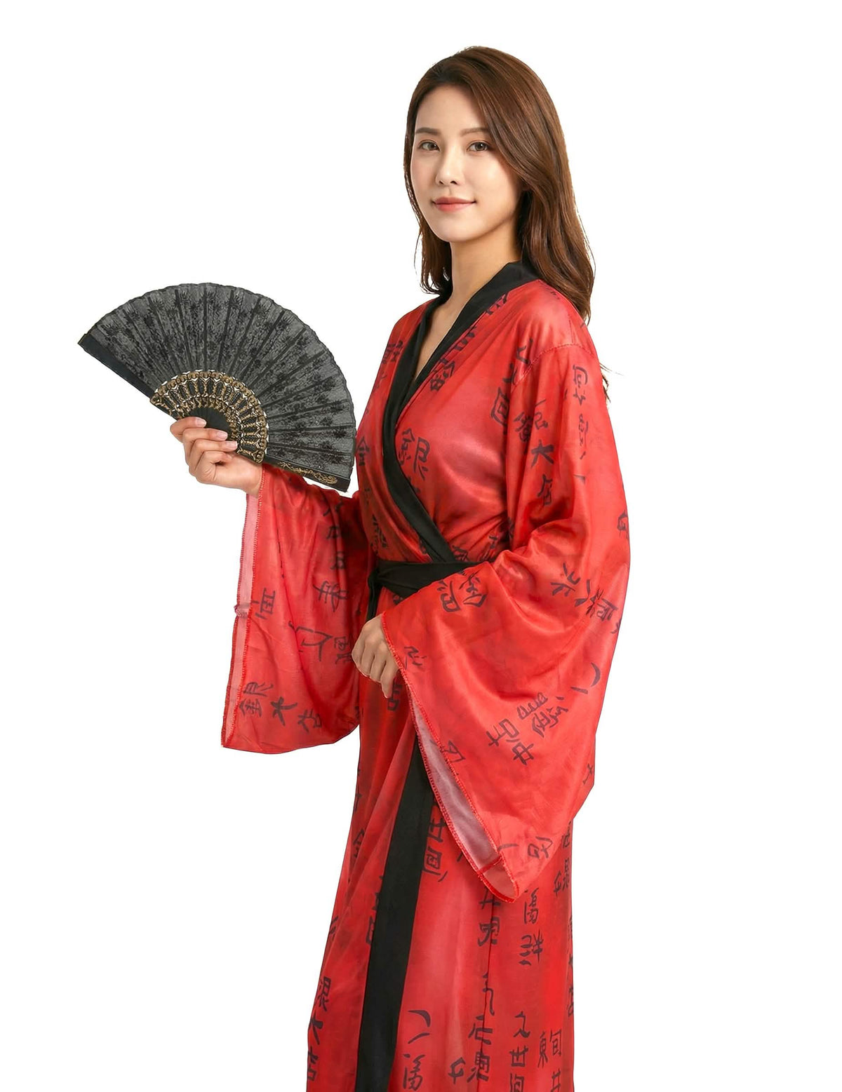 Stražnji prikaz ženskog gejša kostima kimono