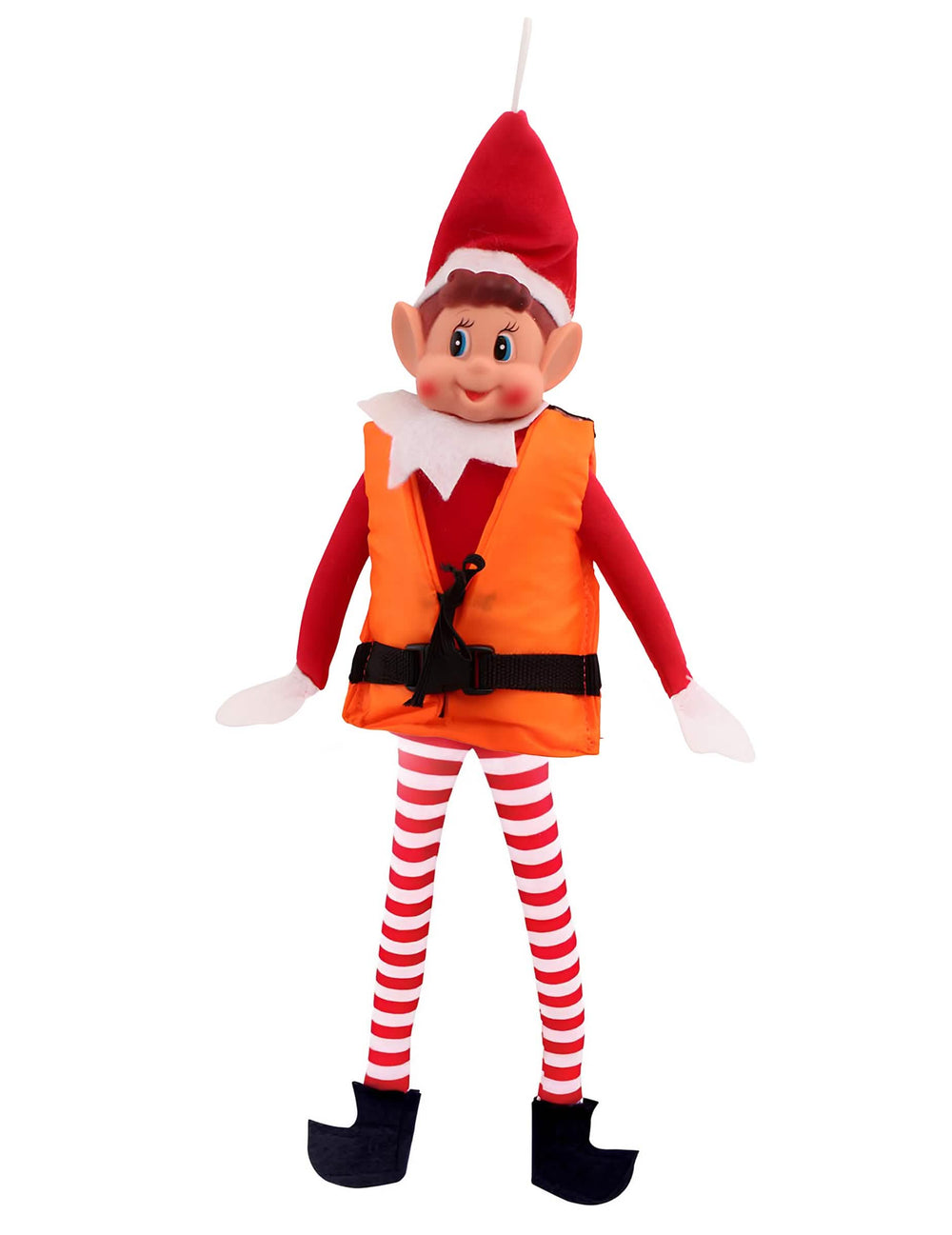 Déguisement gilet de sauvetage lutin farceur pour poupée orange