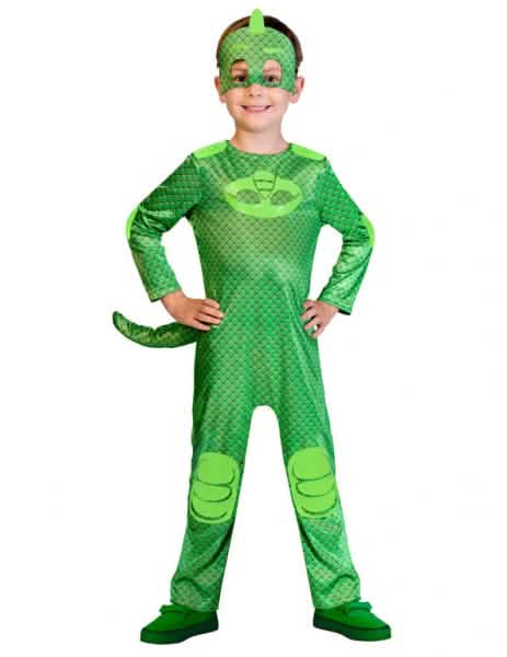 Kostim Gluglu PJ Masks za dijete zelena s maskom