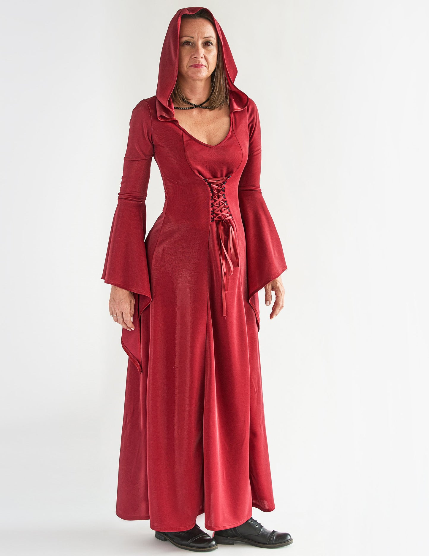 Gotička haljina crvena haljina ženska haljina