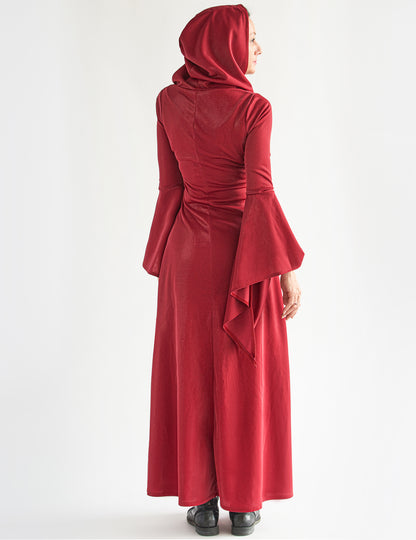 Gotička haljina crvena haljina ženska haljina