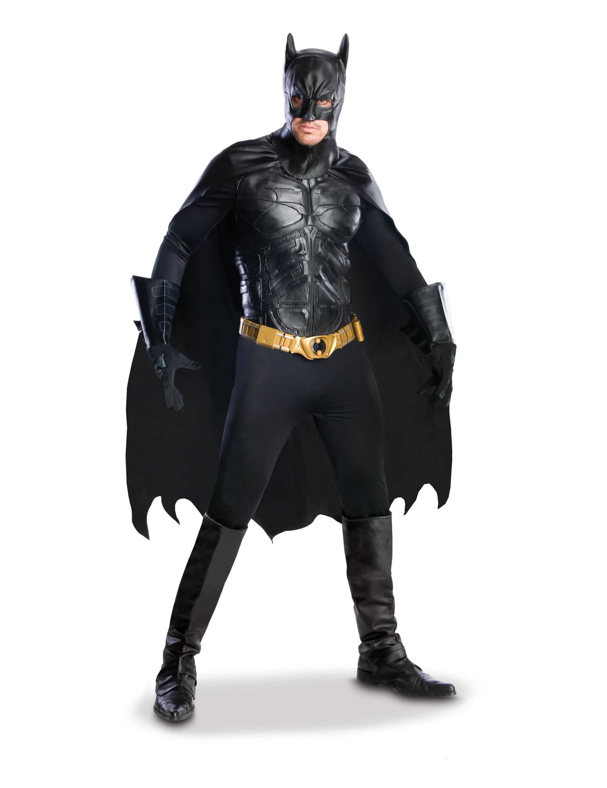 Veliki heritage Batman kostim za muškarac crna s zlatnim pojasom