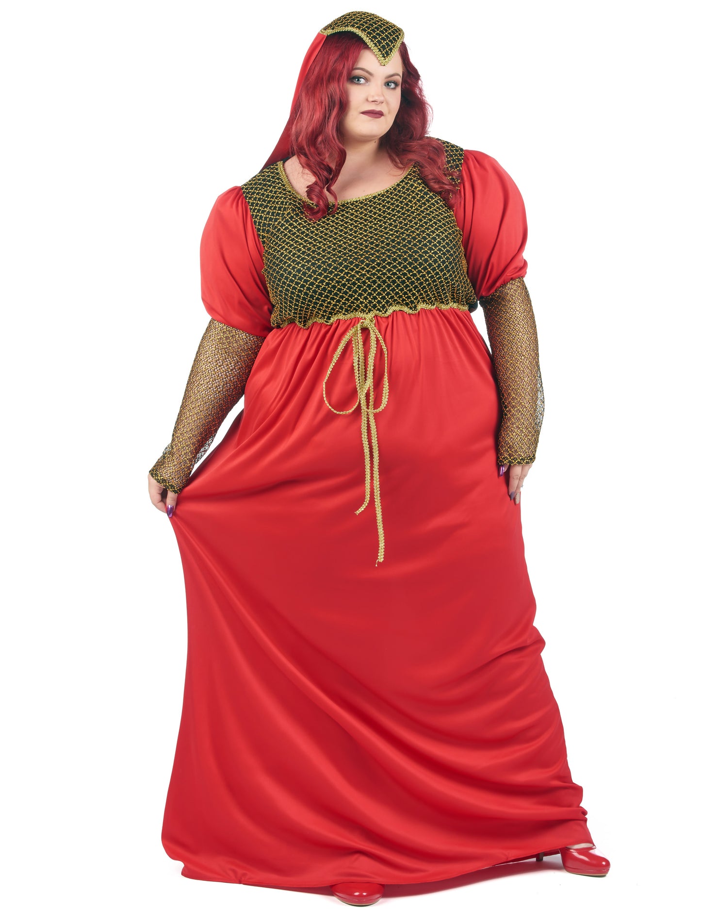 Žena velike srednjovjekovne crvene veličine žena