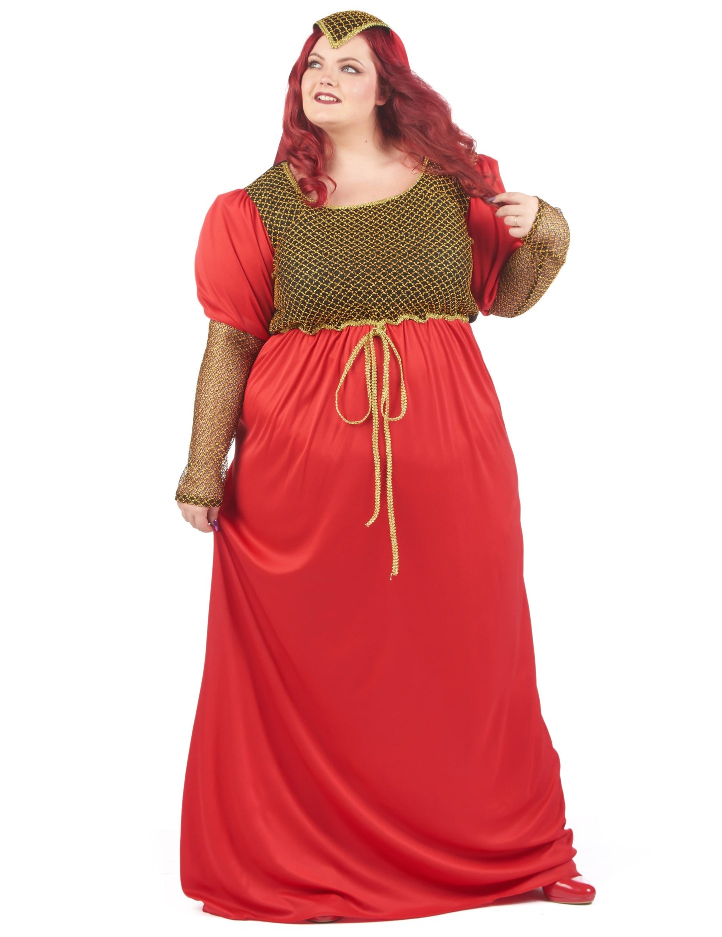 Žena velike srednjovjekovne crvene veličine žena